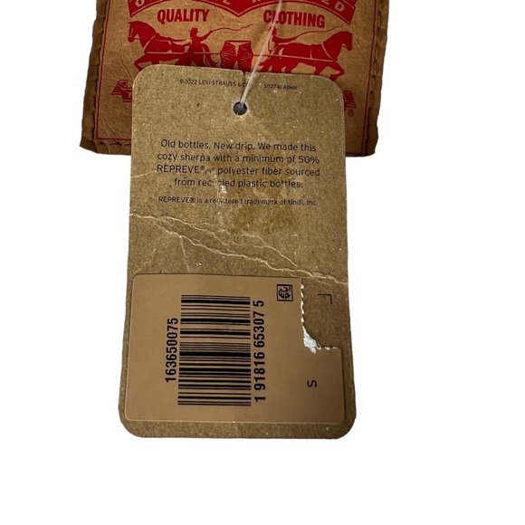 Levi's Men's Original Trucker Type III Juniper Rinse Sherpa Denim Jacket Size S - Picture 5 of 5